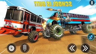 Monster Bus Derby - Bus Demolition Derby 2021- Crazy Monster Truck Games - Android GamePlay