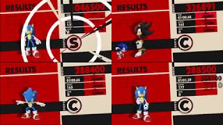 SONIC FORCES：Motor Canyon Limited Speedrun play Side by Side Comparison