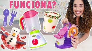 DESAFIO: COMIDINHAS COM BRINQUEDOS DE CRIANÇA #2 | sorvete do Olaf e milkshake | Paula Stephânia