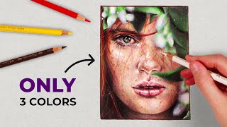 Drawing EVERY Skin Tone with ONLY 3 COLORS *5 Colored Pencils*