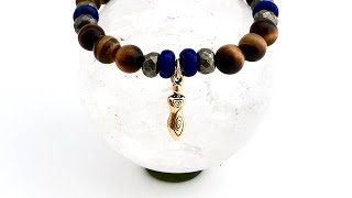 NEW Lapis Lazuli, Pyrite and Tigers Eye Bracelets