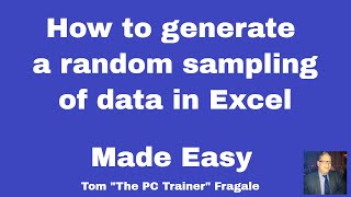 How to Generate a Random Sample of Data in Excel: Random Sampling Tutorial