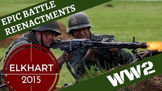 Epic WW2 Reenactment [with Aircraft] -- Elkhart 2015