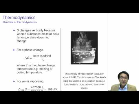 CHEM1001 - Thermodynamics - Entropy of vaporisation calculation CHEM1001 - Thermodynamics - Entropy of vaporisation calculation