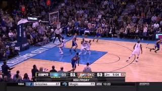 Russell Westbrook blooper dunk: Golden State Warriors at Oklahoma City Thunder