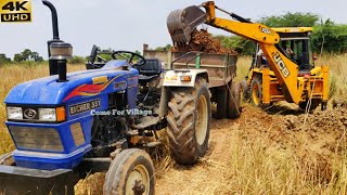 Eicher 551 50hp Range power plus tractor with loaded trolley pulling | John Deere tractor power #CFV