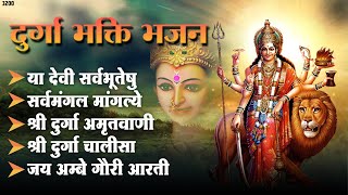 दुर्गा भक्ति भजन : या देवी सर्वभूतेषु, सर्व मंगल मांगल्ये, दुर्गा अमृतवाणी, दुर्गा चालीसा, आरती