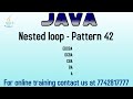 Pattern program in java using nested loop