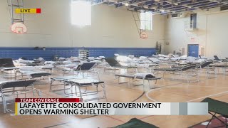 Free warming shelter opens in Lafayette for those in need