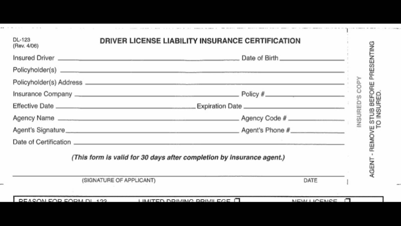 Dl123 Form Printable