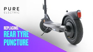 How to fix a rear tyre puncture (Pure Air 2022) | Pure Electric e-scooter maintenance