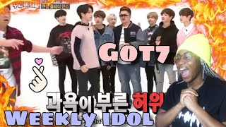 FIRST TIME REACTING TO GOT7 VARIETY SHOW (WEEKLY IDOL EP 294)