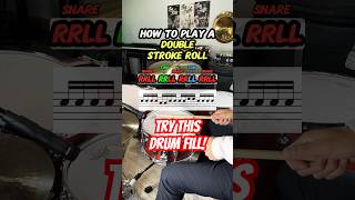 How to Play a Double Stroke Roll Drum Fill (Easy Drum Lesson) #drums