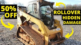 Wrecked Rollover 2014 Caterpillar With Hidden Damage from Auto Auction Skid Steer 259D