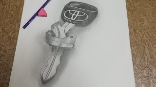 How to Draw a Car Key Step by Step|Pencil Sketch|Magic Hands