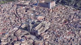 トレド大聖堂（古都トレドのカテドラル）【上空から360°view HD】Catedral de Toledo,Spain◆スペイン/カスティーリャ＝ラ・マンチャ州/ゴシック建築/ムデハル様式/世界遺産