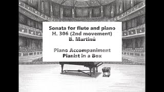 B. Martinů - Sonata for flute and piano, H. 306 (2nd movement) - karaoke - piano accompaniment