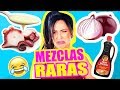 PROBANDO MEZCLAS RARAS DE COMIDA! RETO SandraCiresArt Food Challenge