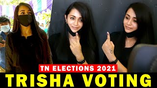 Trisha voting | TN Elections 2021 | Chennai Waalaa