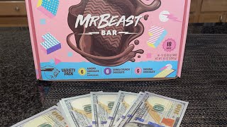 UNBOXING MRBEAST BARS TRYING TO FIND A GOLDEN TICKET! 😱🎟 #feastables #mrbeast #shorts