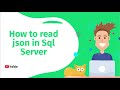 How to read json in Sql Server