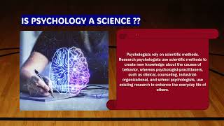 IS PSYCHOLOGY A SCIENCE ?????