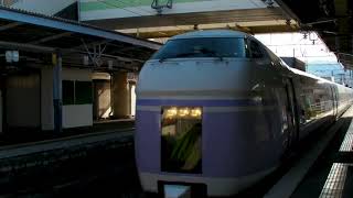 【HD定点撮影】E351系特急スーパーあずさ（中央本線・上諏訪駅）