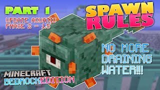 Minecraft | GUARDIAN SPAWNING PART 1 | Bedrock Edition 1.5 Update Aquatic Phase