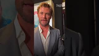 Chris Hemsworth Talks Getting Lit on Fire in 'Extraction 2' #Shorts