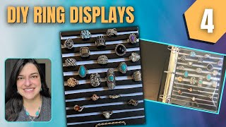 How to make 4 ring displays, including a ring book! Using Dollar store and hardware store materials