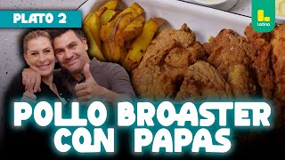 Pollo Broaster con papas fritas y ensalada de col | El Gran Chef Famosos