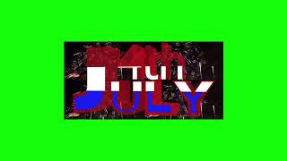 July 4th 3D Green Screen #4, with fireworks, sound, animation, red white and blue