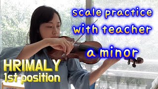 2 매일 10분. 바이올린 스케일 연습 루틴. 일주일동안 매일반복. 스케일 트레이닝 a minor scale practice at home with teacher