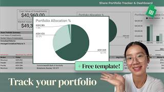 simple share portfolio tracker in google sheets | beginners tutorial