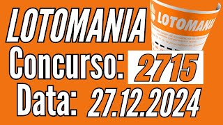 🔥 Resultado da Lotomania, Lotomania de hoje, Lotomania 27/12,