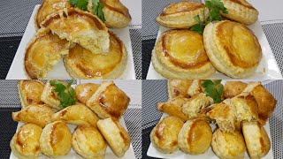 باتي تونسي بالتن والجبن🧀 مع طريقة مفصلة للعجين المورق😋 pâte_feuilletée 🧈pâté