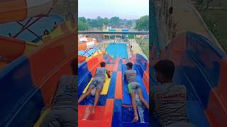 Water slide Race 🔥😱 || Divya waterpark Suriyawan Bhadohi 🔥 || #shorts #waterpark