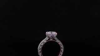 DOVEGGS 14K ROSE GOLD INNER AND PLATINUM PLATED SILVER OUTSIDE 1.5CT MOISSANITE ENGAGEMENT RINGS