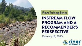 Instream Flow Program and a Recommender's Perspective