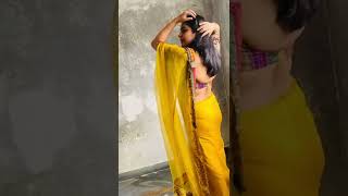 special yellow saree photoshoot of #srinda