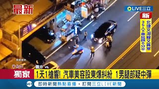 #三立最新 一言不合就用槍? 台中大里一間汽車美容股東爆糾紛 其中一方竟持槍射擊 導致男子左小腿部中彈│記者 孫宇莉│【LIVE大現場】20220726│三立新聞台