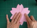 折り紙 桜の花 簡単な作り方2（niceno1）origami flower sakura cherry blossoms tutorial