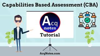 Capabilities Bases Assessment (CBA) Tutorial