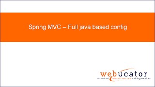 Spring MVC – Full java based config