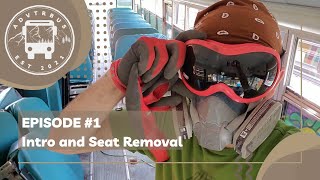 Join me on My Skoolie Conversion Journey! Removing School Bus Seats | Adventure Bus Episode 1