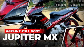 REFERENSI REPAINT FULL BODY JUPITER MX WARNA MERAH CANDY - SHOGUN Z PAINT