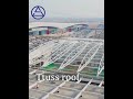 Large span steel structure truss roof design