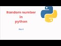 Random Number  generate in python (day3)python project for beginner