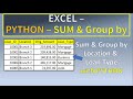 Excel Python Sum and Group by