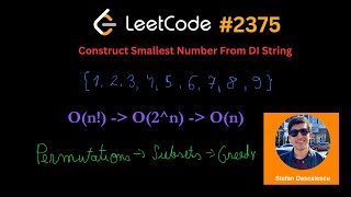 LeetCode 2375. Construct Smallest Number From DI String - Video Tutorial